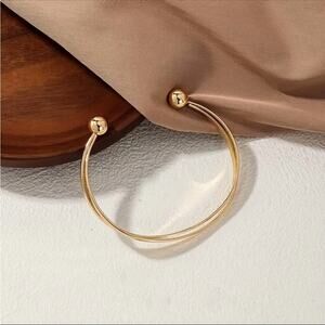 NEW NORDSTROM REVOLVE Duo Double Slim Band Twisted Bracelet Bangle Cuff Jewelry